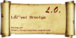 Lövei Orsolya névjegykártya